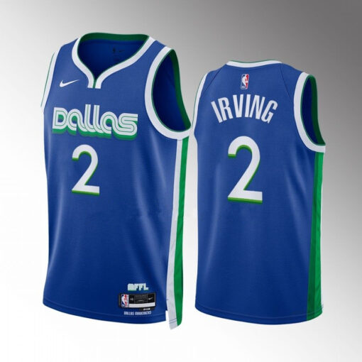 Dallas Mavericks Kyrie Irving 2022-23 Blue City Edition Jersey