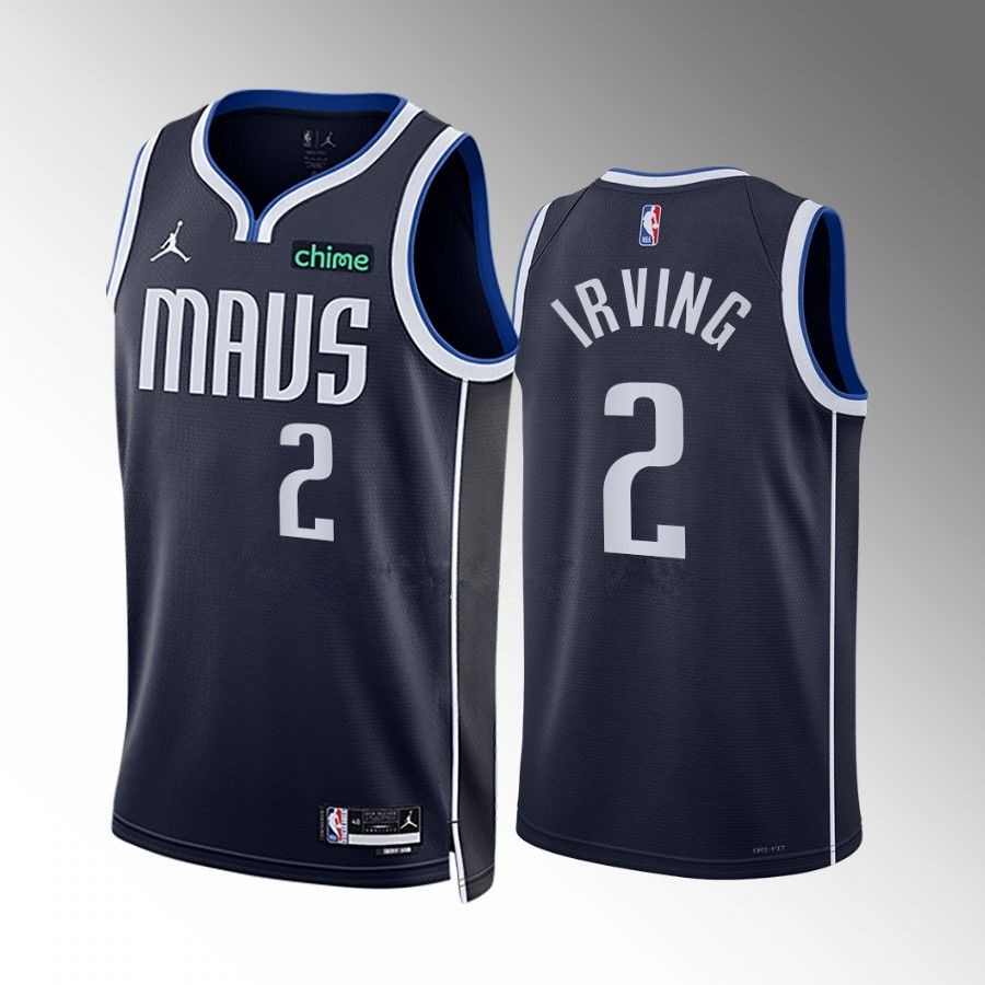 Dallas Mavericks Kyrie Irving 2022-23 Navy Statement Edition Jersey Dallas Mavericks Kyrie Irving 2022-23 Navy Statement Edition Jersey