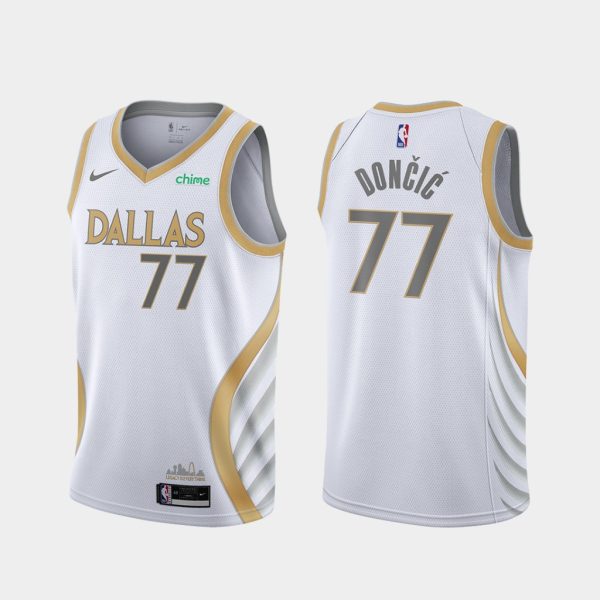Dallas Mavericks Luka Doncic 2021 City White Jersey Dallas Mavericks Luka Doncic 2021 City White Jersey
