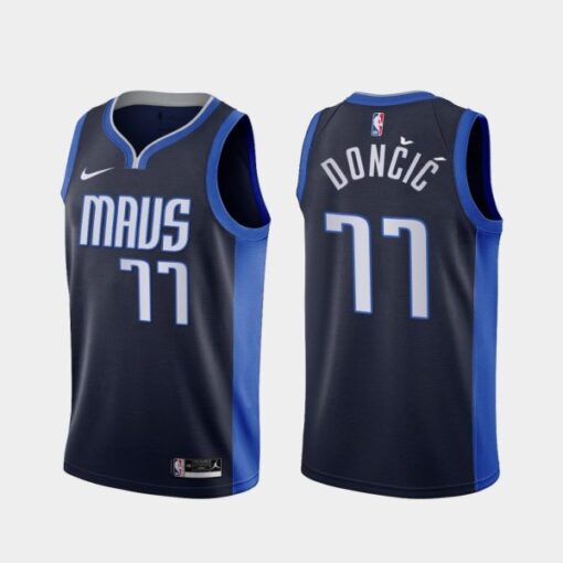 Dallas Mavericks Luka Doncic 2021 Earned Navy Jersey