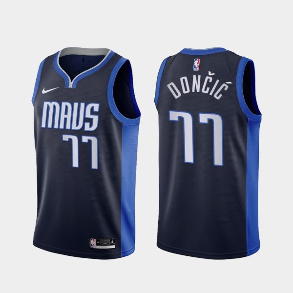 Dallas Mavericks Luka Doncic 2021 Earned Navy Jersey Dallas Mavericks Luka Doncic 2021 Earned Navy Jersey
