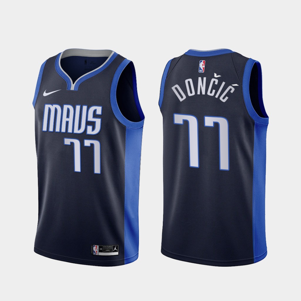 Dallas Mavericks Luka Doncic 2021 Earned Navy Jersey Dallas Mavericks Luka Doncic 2021 Earned Navy Jersey