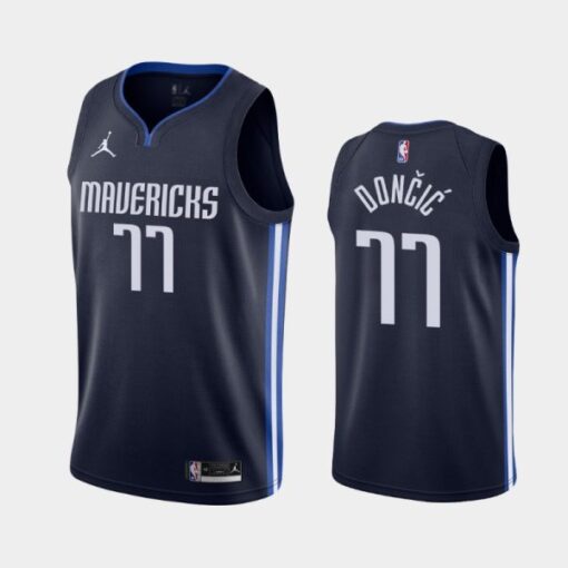 Dallas Mavericks Luka Doncic 2021 Navy Statement Jersey