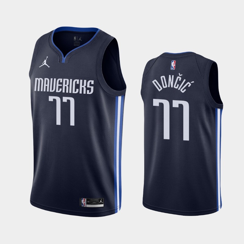 Dallas Mavericks Luka Doncic 2021 Navy Statement Jersey Dallas Mavericks Luka Doncic 2021 Navy Statement Jersey
