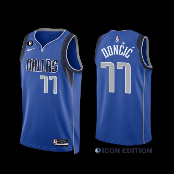 Dallas Mavericks Luka Doncic 2022-23 Icon Edition Jersey Royal Dallas Mavericks Luka Doncic 2022-23 Icon Edition Jersey Royal