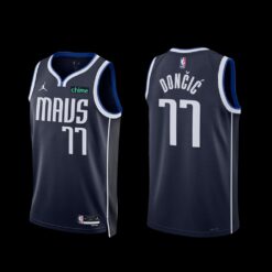 Dallas Mavericks Luka Doncic 2022-23 Statement Edition Jersey Navy