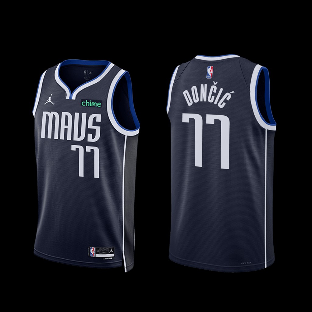 Dallas Mavericks Luka Doncic 2022-23 Statement Edition Jersey Navy Dallas Mavericks Luka Doncic 2022-23 Statement Edition Jersey Navy