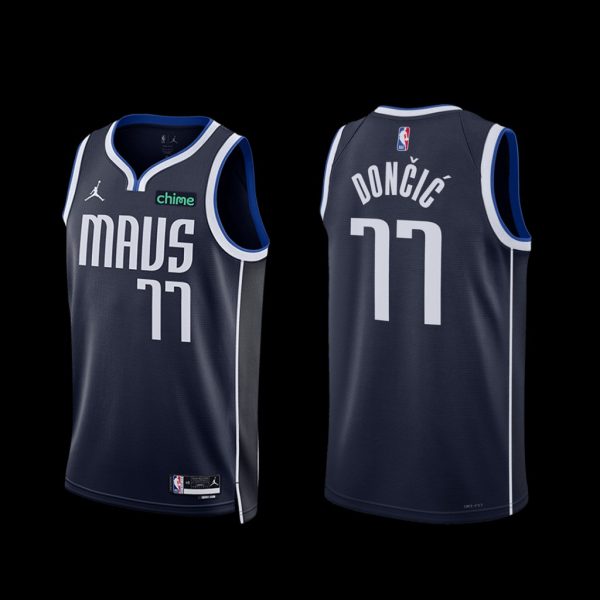 Dallas Mavericks Luka Doncic 2022-23 Statement Edition Jersey Navy Dallas Mavericks Luka Doncic 2022-23 Statement Edition Jersey Navy