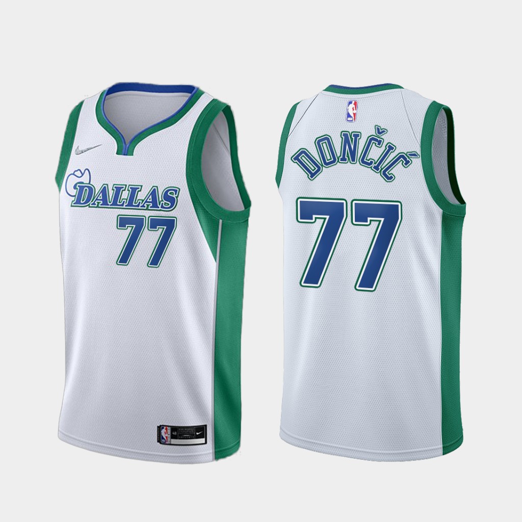 Dallas Mavericks Luka Doncic 2022 City Throwback White Jersey Dallas Mavericks Luka Doncic 2022 City Throwback White Jersey