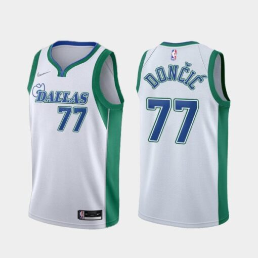 Dallas Mavericks Luka Doncic 2022 City Throwback White Jersey