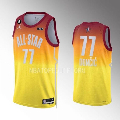 Dallas Mavericks Luka Doncic 2023 NBA All-Star Orange Jersey