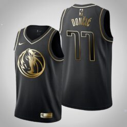Dallas Mavericks Luka Doncic Black Golden Jersey