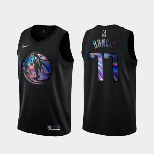 Dallas Mavericks Luka Doncic Black Iridescent Holographic