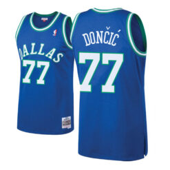 Dallas Mavericks Luka Doncic Blue Throwback Jersey