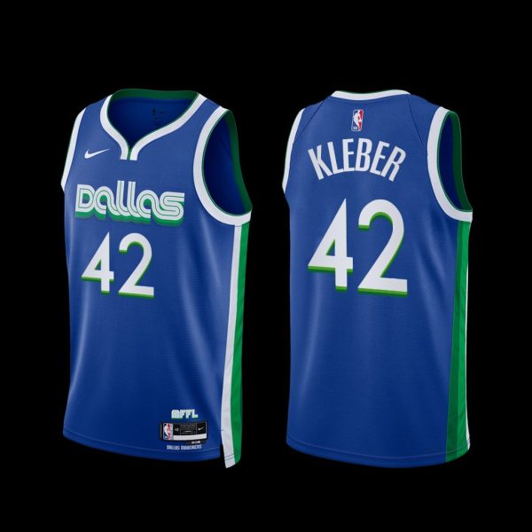 Dallas Mavericks Maxi Kleber 2022-23 City Edition Jersey Blue Dallas Mavericks Maxi Kleber 2022-23 City Edition Jersey Blue