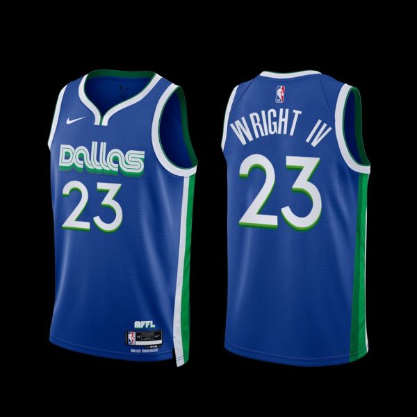 Dallas Mavericks McKinley Wright IV 2022-23 City Edition Jersey Blue Dallas Mavericks McKinley Wright IV 2022-23 City Edition Jersey Blue