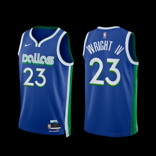 Dallas Mavericks McKinley Wright IV 2022-23 City Edition Jersey Blue