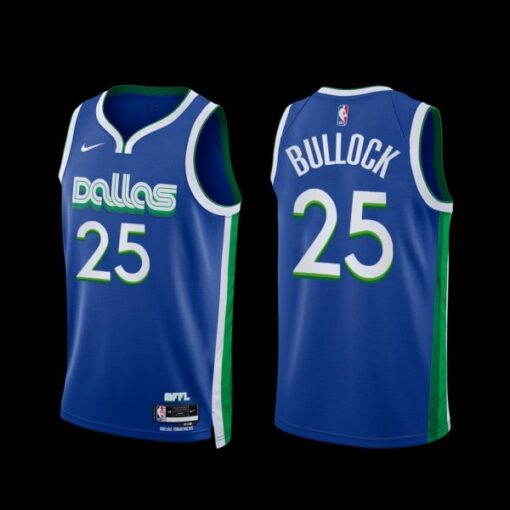 Dallas Mavericks Reggie Bullock 2022-23 City Edition Jersey Blue