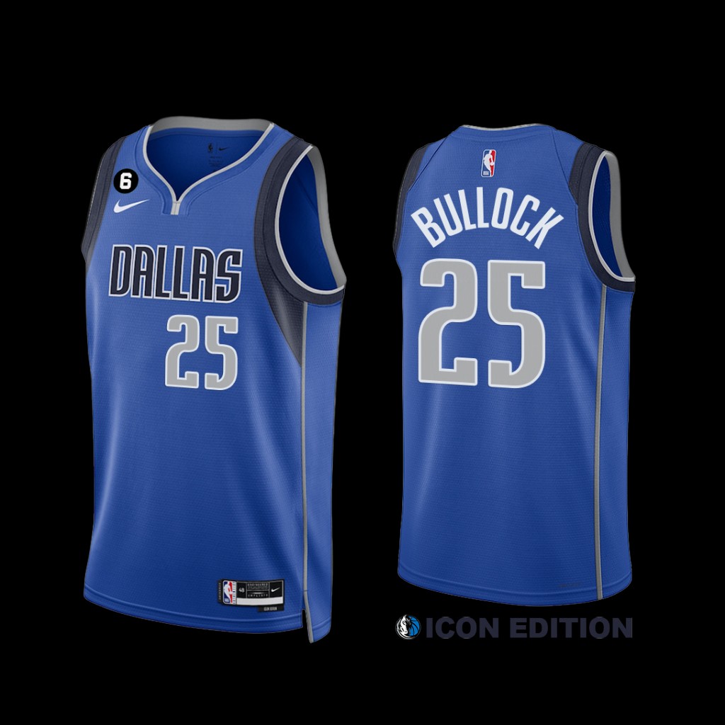 Dallas Mavericks Reggie Bullock 2022-23 Icon Edition Jersey Royal Dallas Mavericks Reggie Bullock 2022-23 Icon Edition Jersey Royal