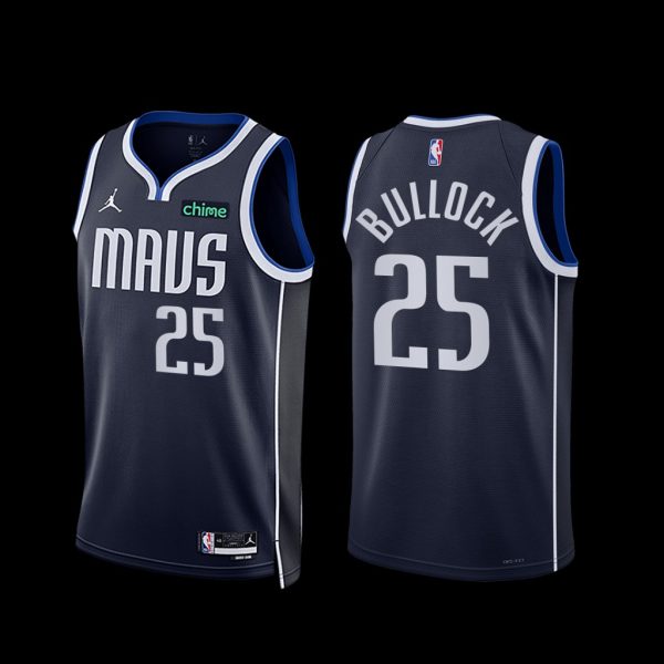 Dallas Mavericks Reggie Bullock 2022-23 Statement Edition Jersey Navy Dallas Mavericks Reggie Bullock 2022-23 Statement Edition Jersey Navy