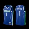 Dallas Mavericks Theo Pinson 2022-23 Navy Statement Edition Jersey