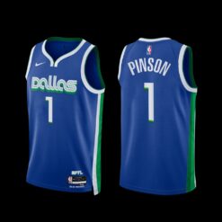 Dallas Mavericks Theo Pinson 2022-23 City Edition Jersey Blue