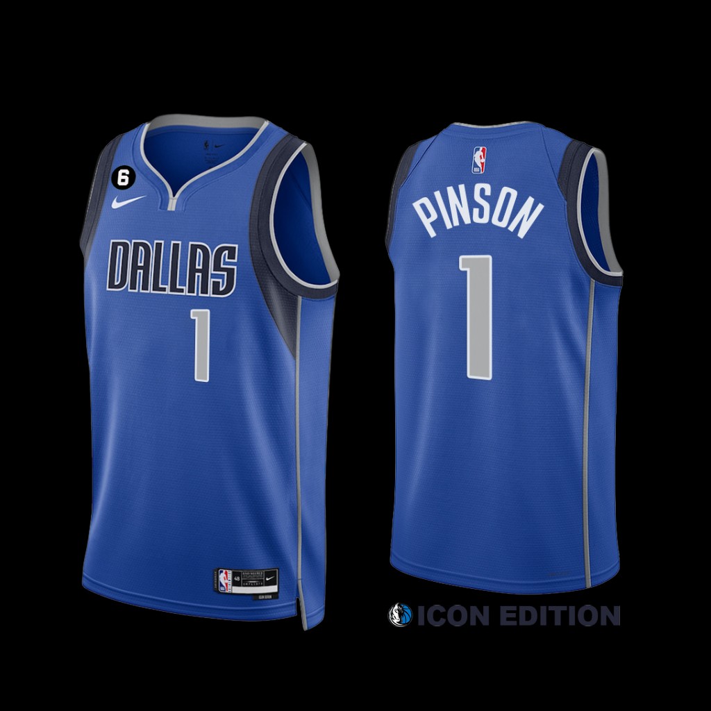 Dallas Mavericks Theo Pinson 2022-23 Icon Edition Jersey Royal Dallas Mavericks Theo Pinson 2022-23 Icon Edition Jersey Royal