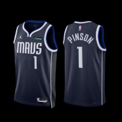 Dallas Mavericks Theo Pinson 2022-23 Navy Statement Edition Jersey