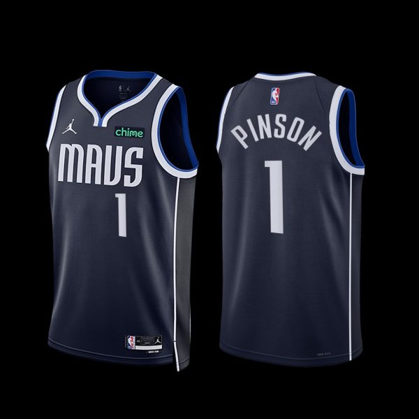 Dallas Mavericks Theo Pinson 2022-23 Navy Statement Edition Jersey Dallas Mavericks Theo Pinson 2022-23 Navy Statement Edition Jersey