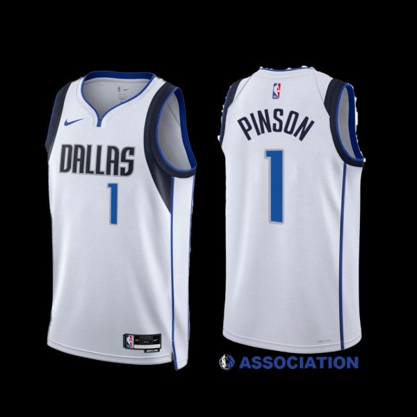 Dallas Mavericks Theo Pinson 2022-23 White Association Edition Jersey Dallas Mavericks Theo Pinson 2022-23 White Association Edition Jersey