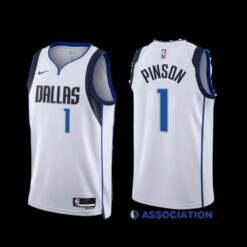 Dallas Mavericks Theo Pinson 2022-23 White Association Edition Jersey