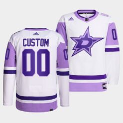 Dallas Stars Custom 2021 HockeyFightsCancer White Jersey