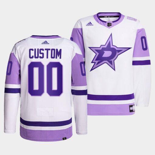 Dallas Stars Custom 2021 HockeyFightsCancer White Jersey