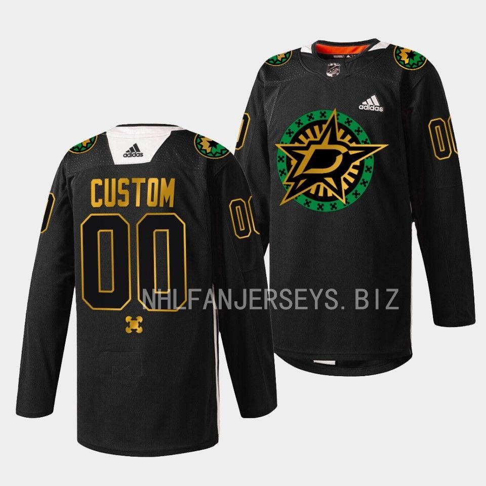 Dallas Stars Custom 2023 Black History Night Black Jersey Dallas Stars Custom 2023 Black History Night Black Jersey