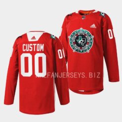 Dallas Stars Custom 2023 Noche Mexicana Red Jersey