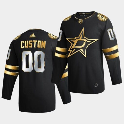 Dallas Stars Custom Golden Limited Edition Black Jersey