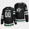 Dallas Stars Custom Reverse Black Jersey