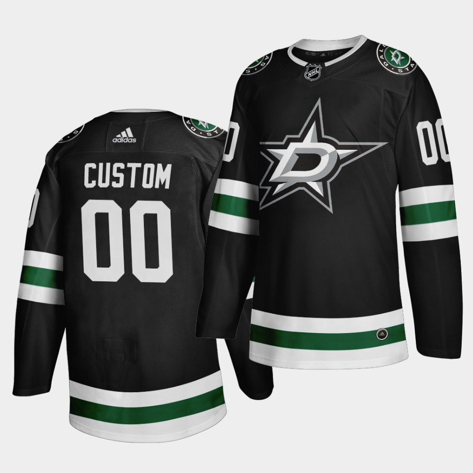 Dallas Stars Custom New Uniform 2021 Classic Edition Black Jersey Dallas Stars Custom New Uniform 2021 Classic Edition Black Jersey