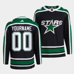 Dallas Stars Custom Reverse Black Jersey