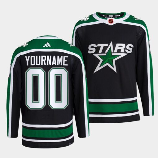 Dallas Stars Custom Reverse Black Jersey