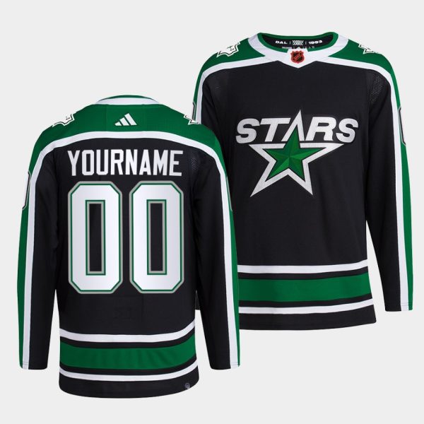 Dallas Stars Custom Reverse Black Jersey Dallas Stars Custom Reverse Black Jersey
