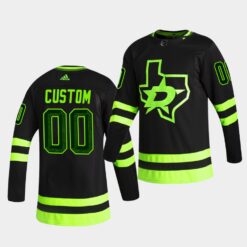 Dallas Stars Custom Third Blackout Black Jersey