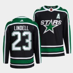 Dallas Stars Esa Lindell Reverse Black Jersey