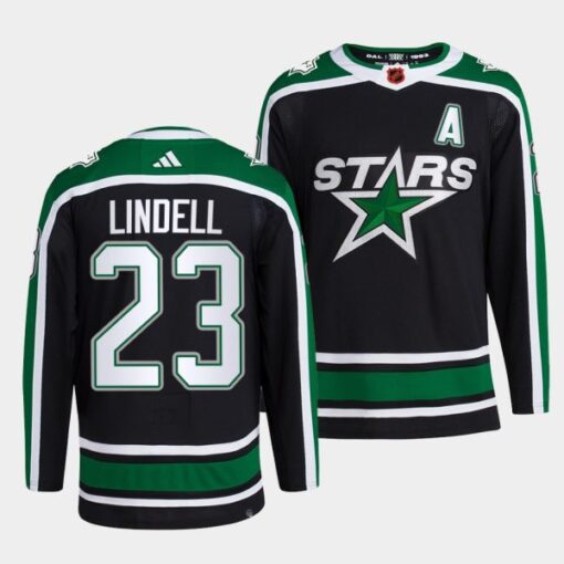 Dallas Stars Esa Lindell Reverse Black Jersey