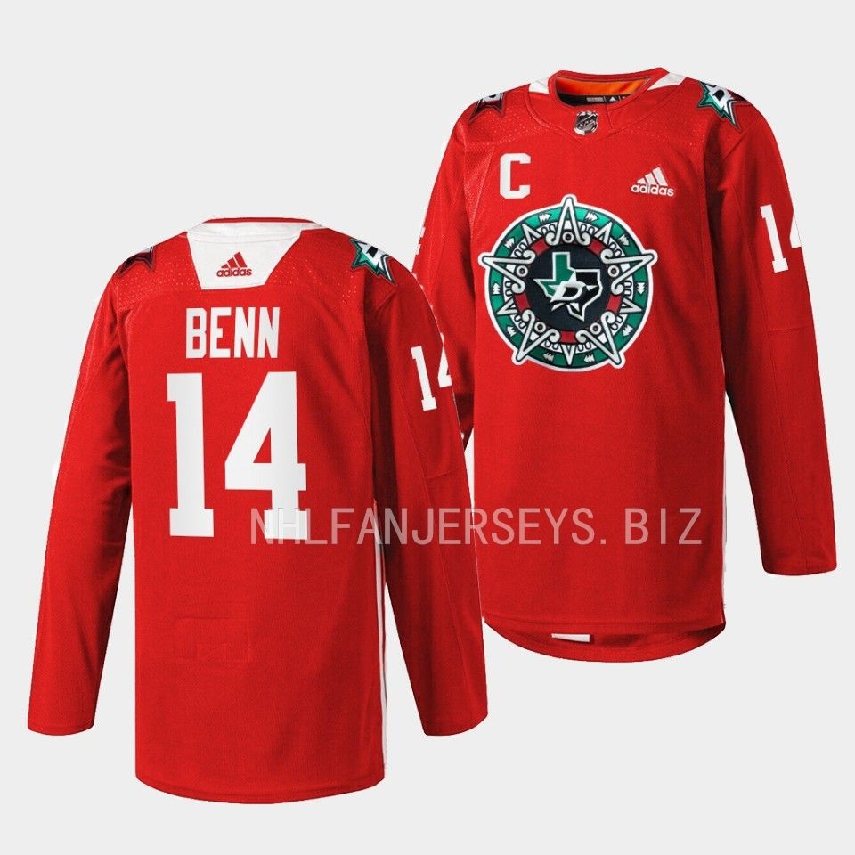 Dallas Stars Jamie Benn 2023 Noche Mexicana Red Jersey Dallas Stars Jamie Benn 2023 Noche Mexicana Red Jersey