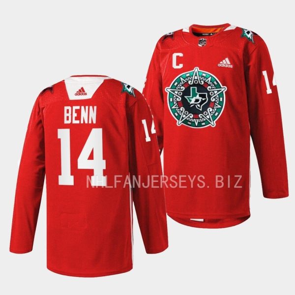Dallas Stars Jamie Benn 2023 Noche Mexicana Red Jersey Dallas Stars Jamie Benn 2023 Noche Mexicana Red Jersey