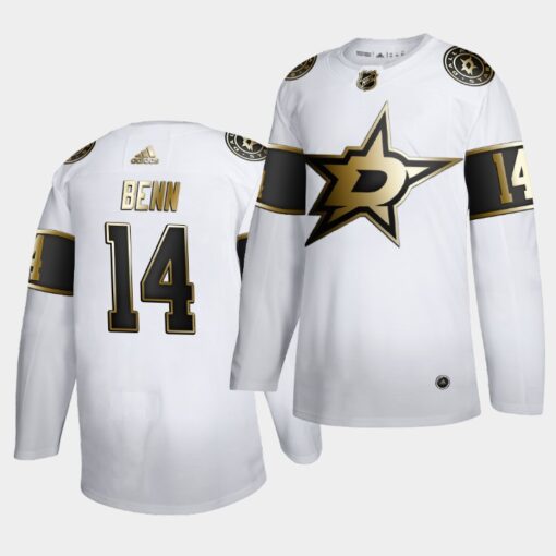 Dallas Stars Jamie Benn NHL Golden Edition White Limited Jersey