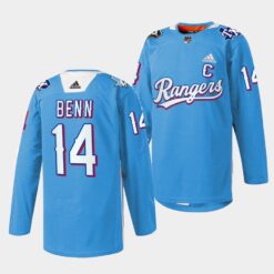 Dallas Stars Jamie Benn Texas Rangers Night Blue Jersey