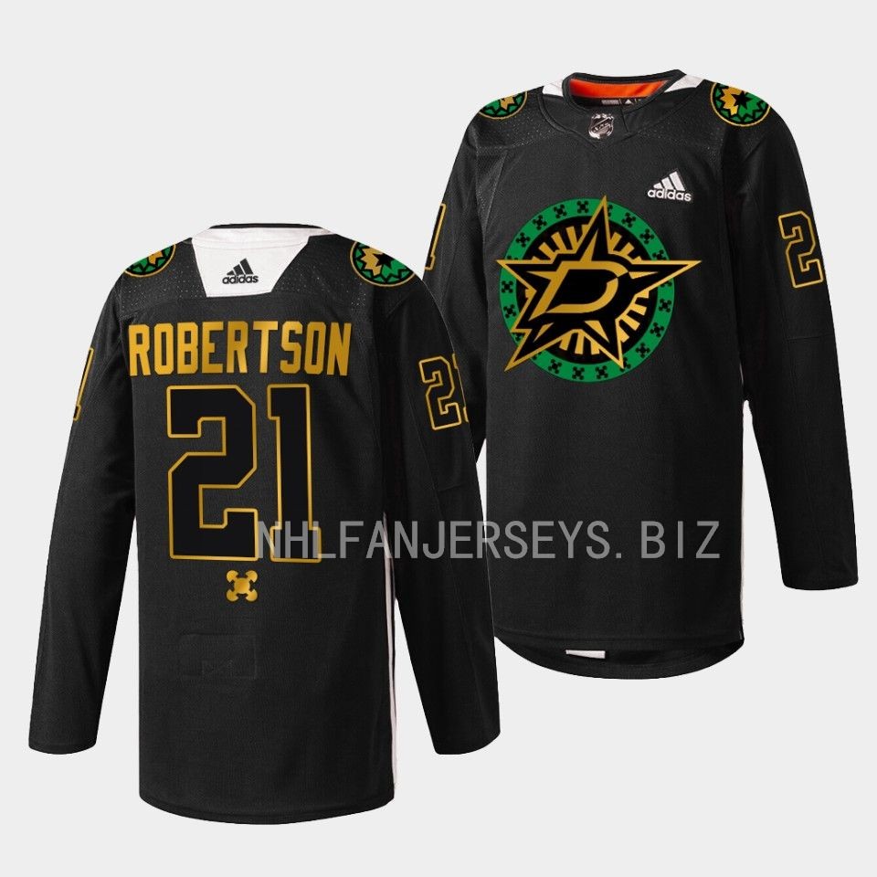 Dallas Stars Jason Robertson 2023 Black History Night Black Jersey Dallas Stars Jason Robertson 2023 Black History Night Black Jersey