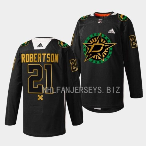 Dallas Stars Jason Robertson 2023 Black History Night Black Jersey